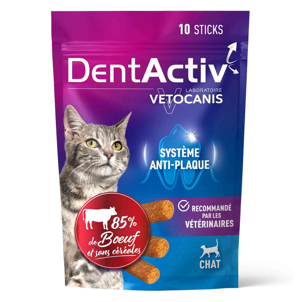 Vetocanis - Bâtonnets Hygiène Bucco-Dentaire DentActiv pour chat